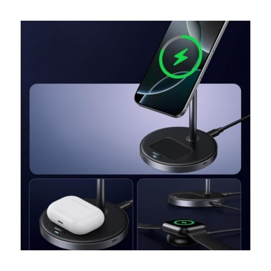 Ασύρματος Φορτιστής Wireless Charger UGREEN W710 3in1 20W 1.67A 1 x USB-C Black Ασύρματος Φορτιστής Wireless Charger UGREEN W710 3in1 20W 1.67A 1 x USB-C Black