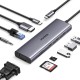 USB-C Hub UGREEN CM498 (15601) 3 x USB-A 3.0 - 1 x USB-C - 1 x HDMI - 1 x VGA - 1 x Jack 3.5mm - 1 x RJ45 - 1 x SD - 1 x microSD Grey USB-C Hub UGREEN CM498 (15601) 3 x USB-A 3.0 - 1 x USB-C - 1 x HDMI - 1 x VGA - 1 x Jack 3.5mm - 1 x RJ45 - 1 x SD - 1 x microSD Grey