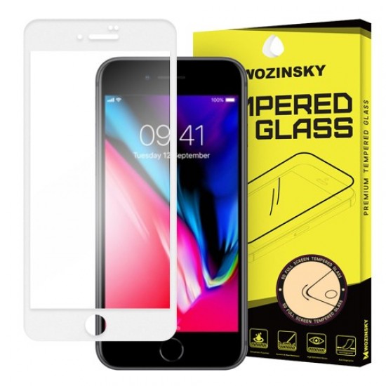 Screen Protector - Wozinsky Tempered Glass Full Glue Case Friendly iPhone SE 2020 / iPhone 8 / iPhone 7 White