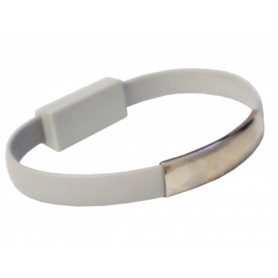 Βραχιόλι - Καλώδιο Usb to MicroUsb Grey